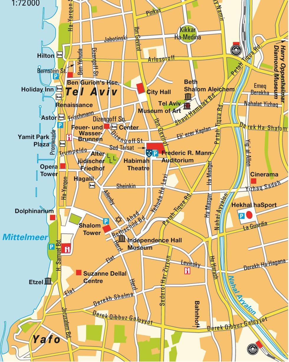 karte Tel Aviv jomā