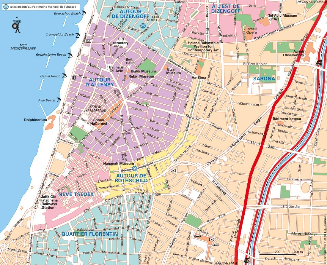 karte Tel Aviv autostāvvieta