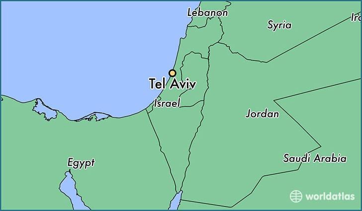karte Tel Aviv pasaulē