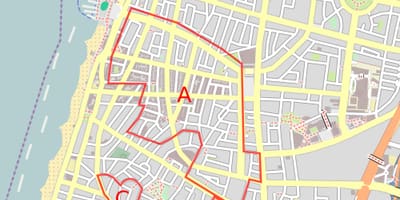 Karte baltā pilsētā Tel Aviv