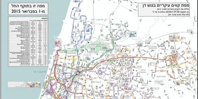 Tel Aviv autobusu maršruti kartes