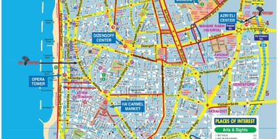 Karte Tel Aviv velosipēds